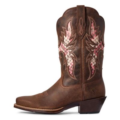 Ariat Showcase VentTEK Kahverengi Western Csizma Bayan (33696-795)